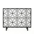 Thayer - Single Panel Iron Fireplace Screen With Geometric Design - Best Buy Furniture