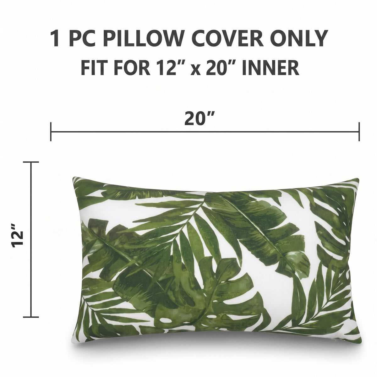 2 Pack Outdoor Lumbar Pillow Covers