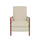 Mid Century Modern Fabric Channel Stitch Wood Pushback Recliner - Best Buy Furniture