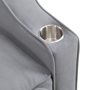 Modern Loveseat With Pullout Bed, Adjustable Reclining Backrest