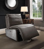 Metier - Power Motion Recliner - Gray / Aluminum - Best Buy Furniture