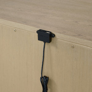 3 Drawer Nightstand With USB Charging Port - Brown