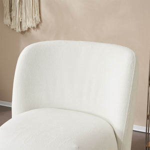 Modern Low Back Accent Upholstered Armless Living Room Chairs, Round Feet