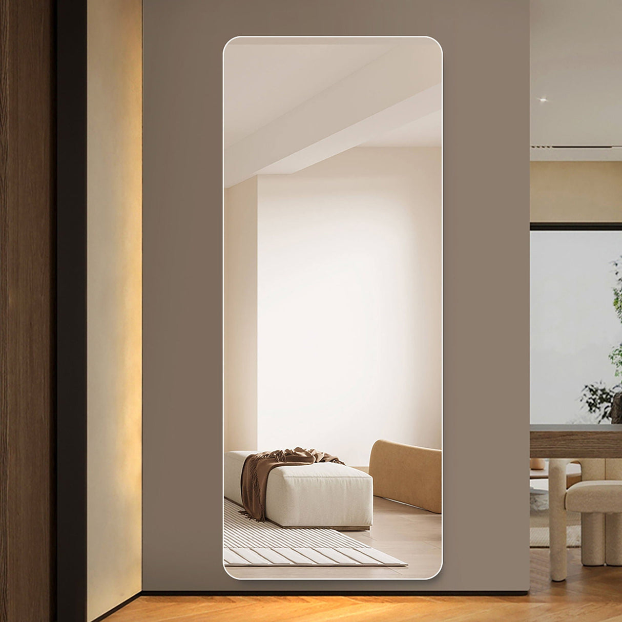Modern Frameless Full Body Mirror with Explosion-Proof Glass