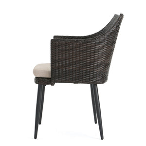 Kenneth - 3 Pieces Chat Set Outdoor Furniture - Brown Multi