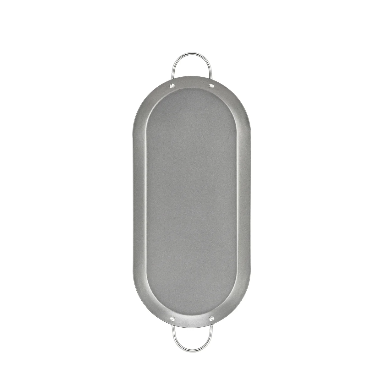 Nonstick Carbon Steel Round Comal with Metal Handles, PFOA Free