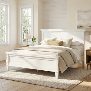 Mid-Century Modern Wood Platform Bed