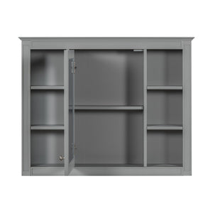 Bathroom Vanity With Mirror Cabinet, Single Sink With 2 Soft Closing Doors And 4 Drawers