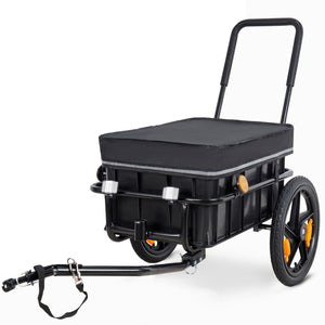 2-in-1 Bike Cargo Trailer Pushcart