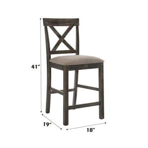 Martha II - Weathered Counter Height Chair (Set of 2) - Gray / Tan - Best Buy Furniture