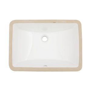 Modern Ceramic Undermount Bathroom Sink With Overflow, High Quality