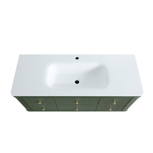 48" Wall Mounted & Floating Single Bathroom Vanity