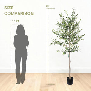 6FT Artificial Olive Tree in