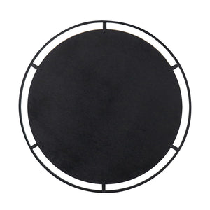 Theodor - Mirror With Industrial Design Round Mirror With Metal Frame For Wall Decor & Entryway Console Lean Against Wall - Black