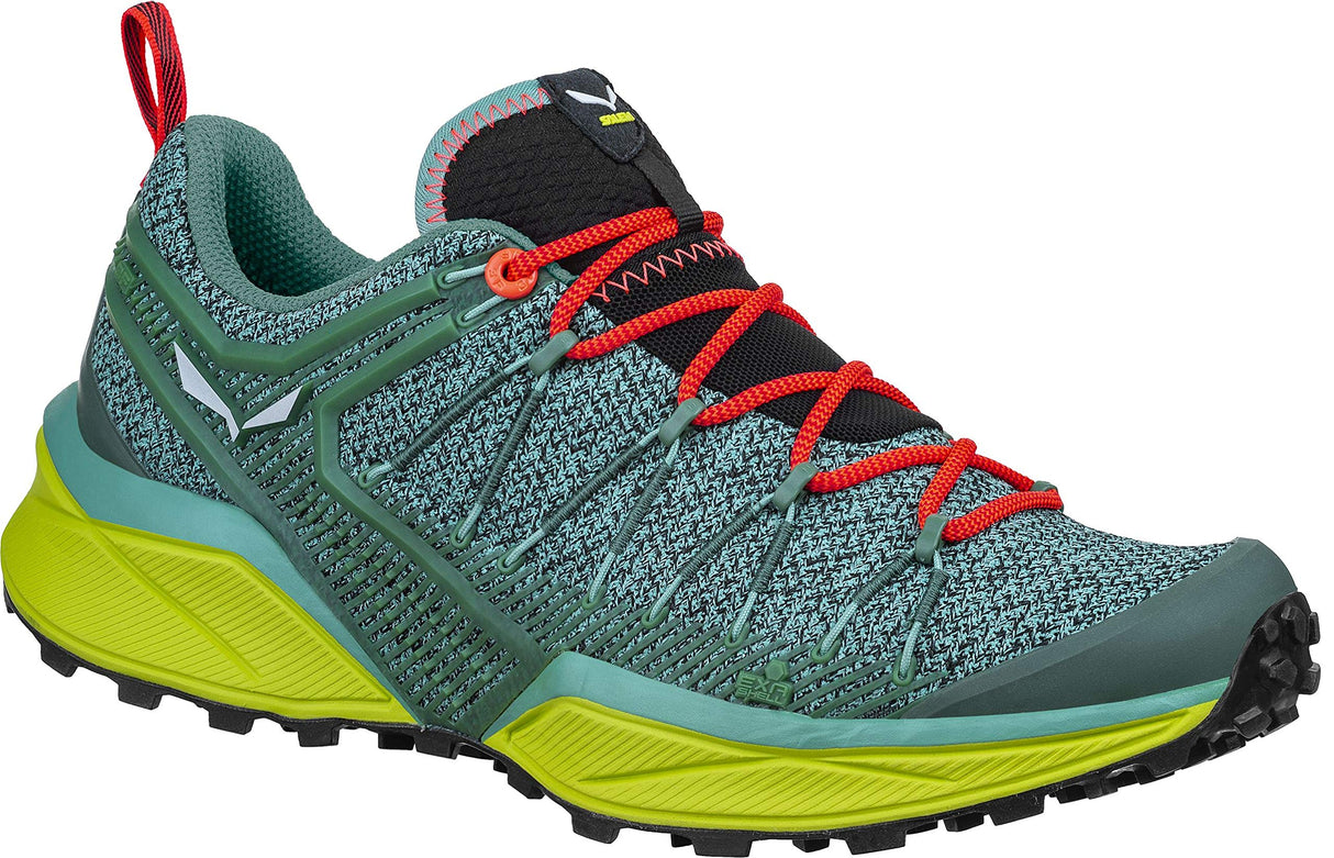 Salewa Women's Dropline Hiking Shoe - Feld Green/Fluo Coral