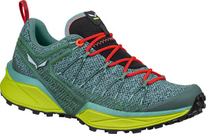 Salewa Women's Dropline Hiking Shoe - Feld Green/Fluo Coral