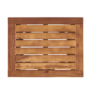 Kinesis - Outdoor Side Table With Slatted Top And Wood Frame