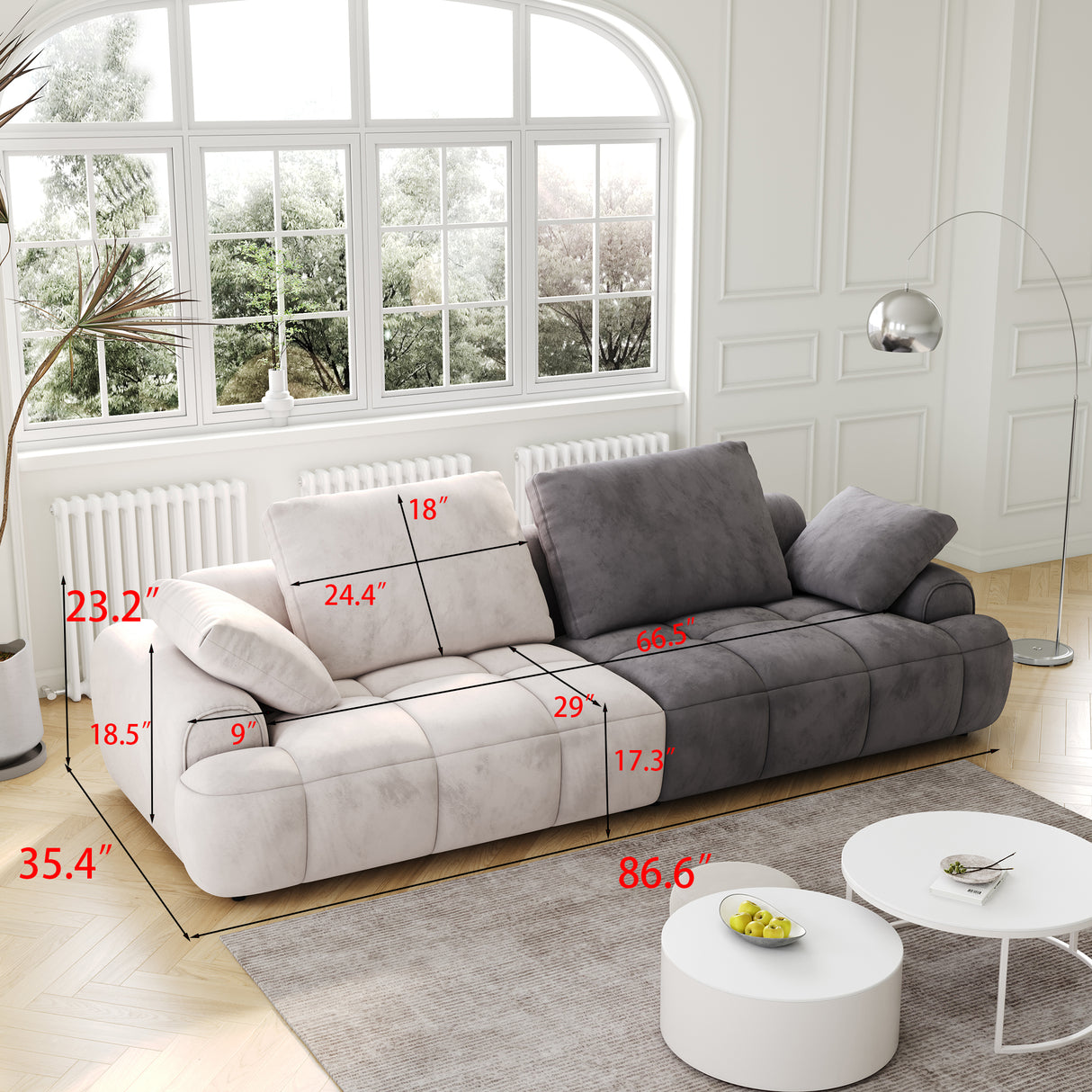 86.6″ Large Two Seat Sofa