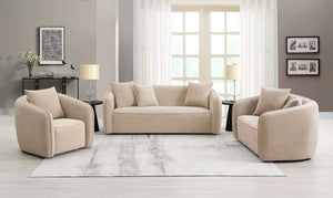 Keith - 3 Piece Living Room Set (Comes With Matching Color Toss Pillows)