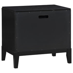California King 5 Piece Bedroom Set With Fluted Detailing - Black