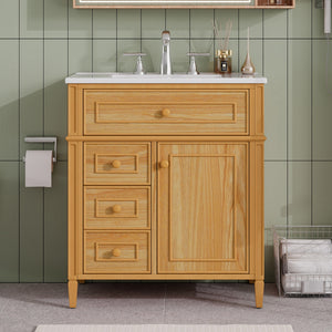 30" Bathroom Vanity with Sink and Wood Vanity Cabinet