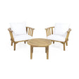 Patio Furniture Set, Outdoor Acacia Wood Patio Club Chair With Table - Best Buy Furniture