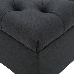 Glouster - Contemporary Storage Ottoman With Button Tufted Design - Best Buy Furniture