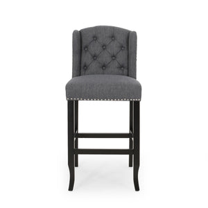 Vienna - Contemporary Fabric Tufted Wingback Counter Stools (Set of 2)
