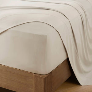 4-Piece Cal King Stretch Jersey Sheet Set with Snug-Fit Stretch - Grey