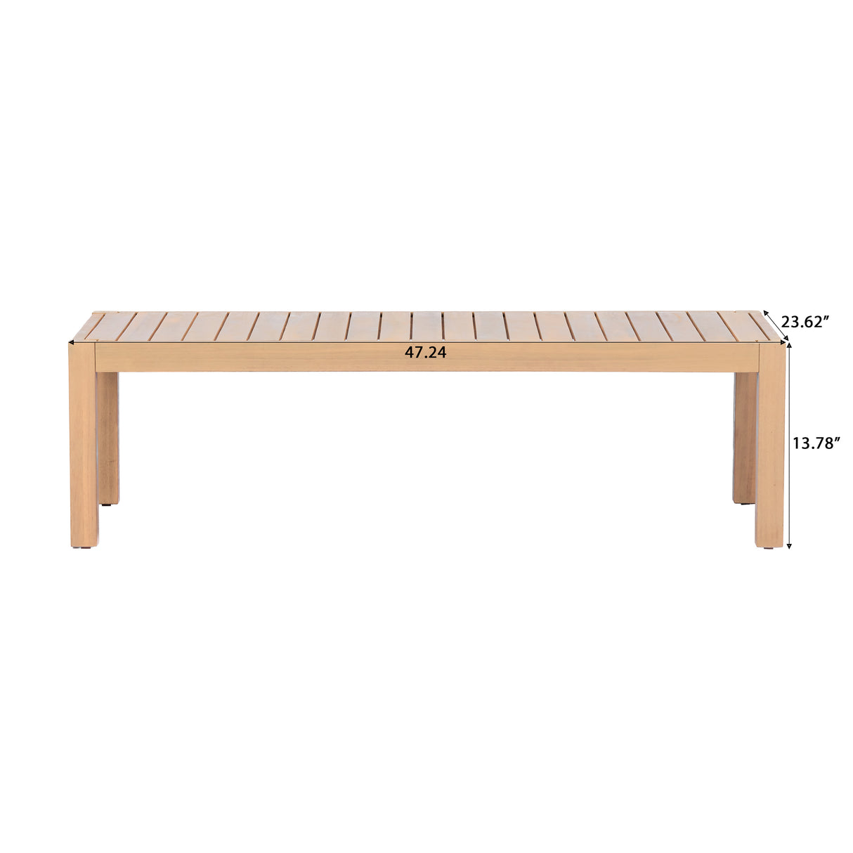 4 Piece Acacia Wood Outdoor Sofa Set with Rope-Woven Chairs