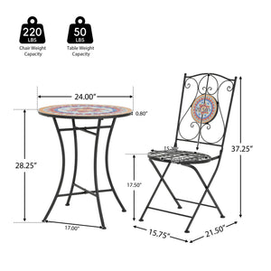 Lambert - Outdoor Chat Set - Black / Red