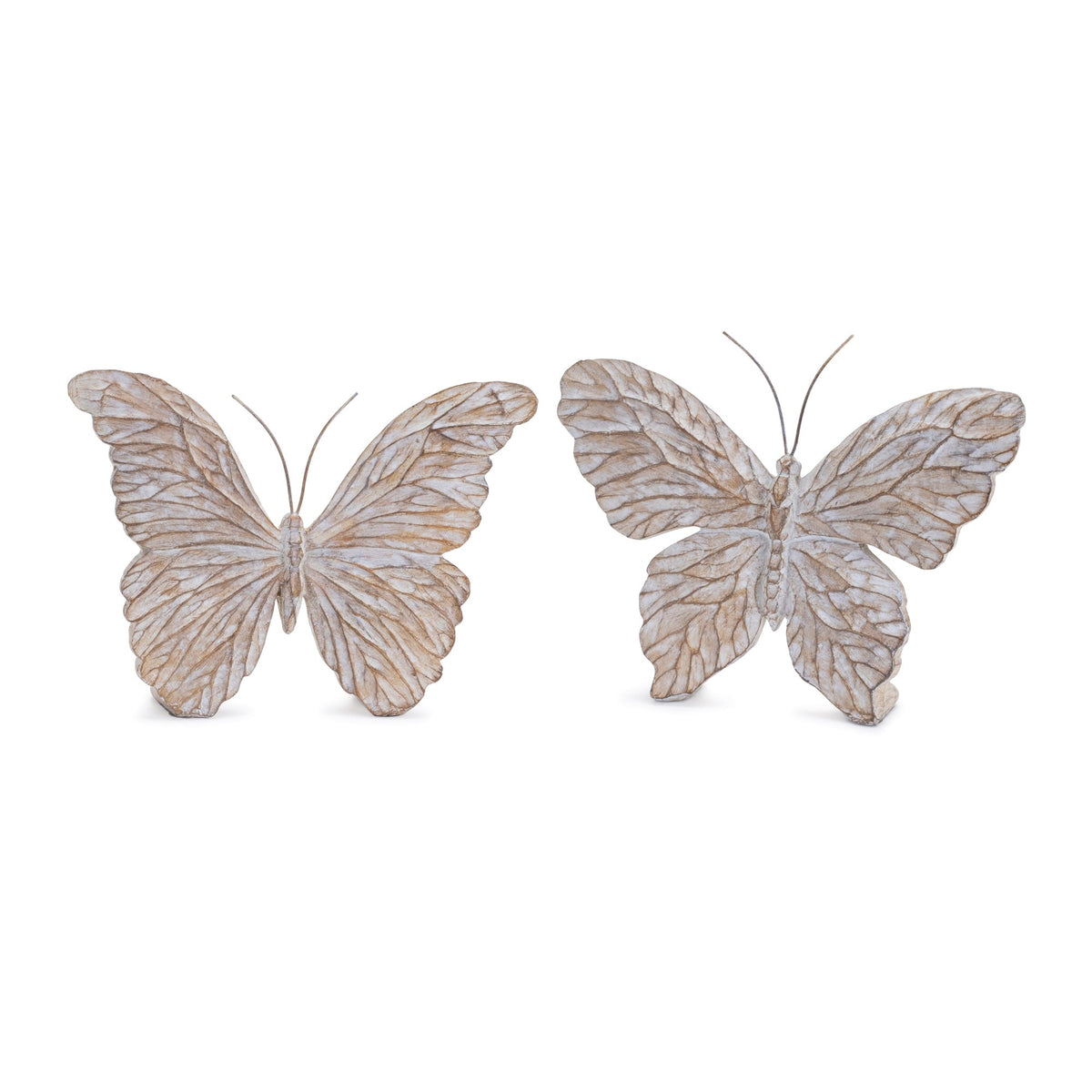 Carved-Butterfly-Shelf-Sitter-(Set-of-4)-Decorative-Objects