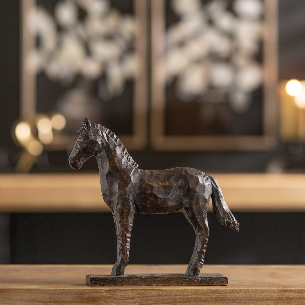 Standing horse with base (set of 2)