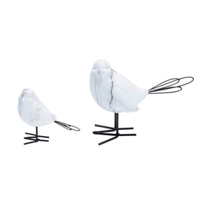 Marble-print-bird-figurine-(set-of-2)-Figurines