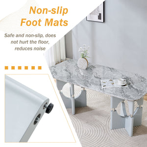 Modern Dining Table With Sleek Hollow-Out Frame And Accents