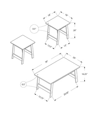 Table Set, Coffee, End, Side, Accent, Living Room Transitional (Set of 3) - Best Buy Furniture