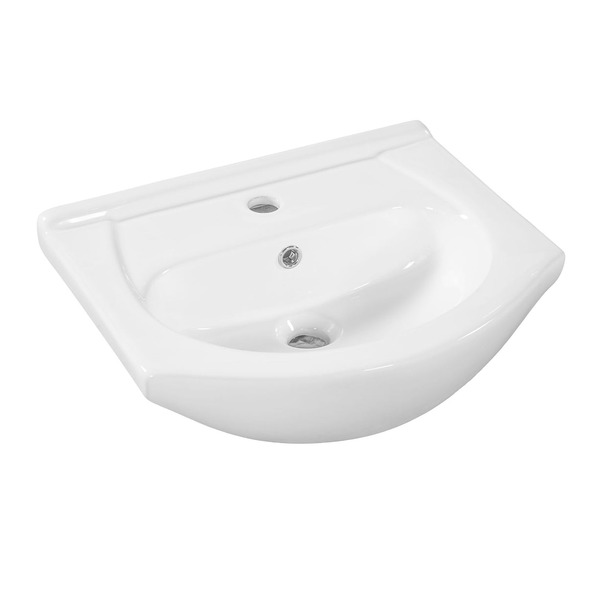 Bathroom Vanity With Bulged Sink, Cabinet, Soft-Close Door, Freestanding Single Unit