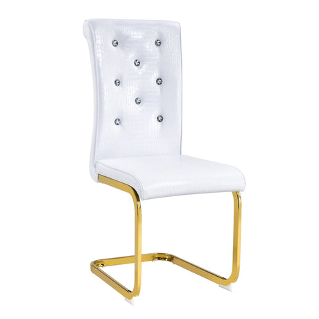 Elegant Design Alligator Skin Upholstered Dining Chairs