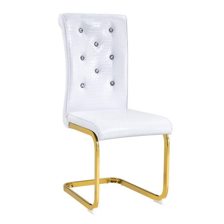 Elegant Design Alligator Skin Upholstered Dining Chairs
