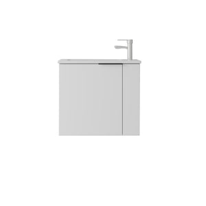 22 Inch Floating Bathroom Vanity with Sink, Soft-Close Door, Ceramic Sink, Plywood