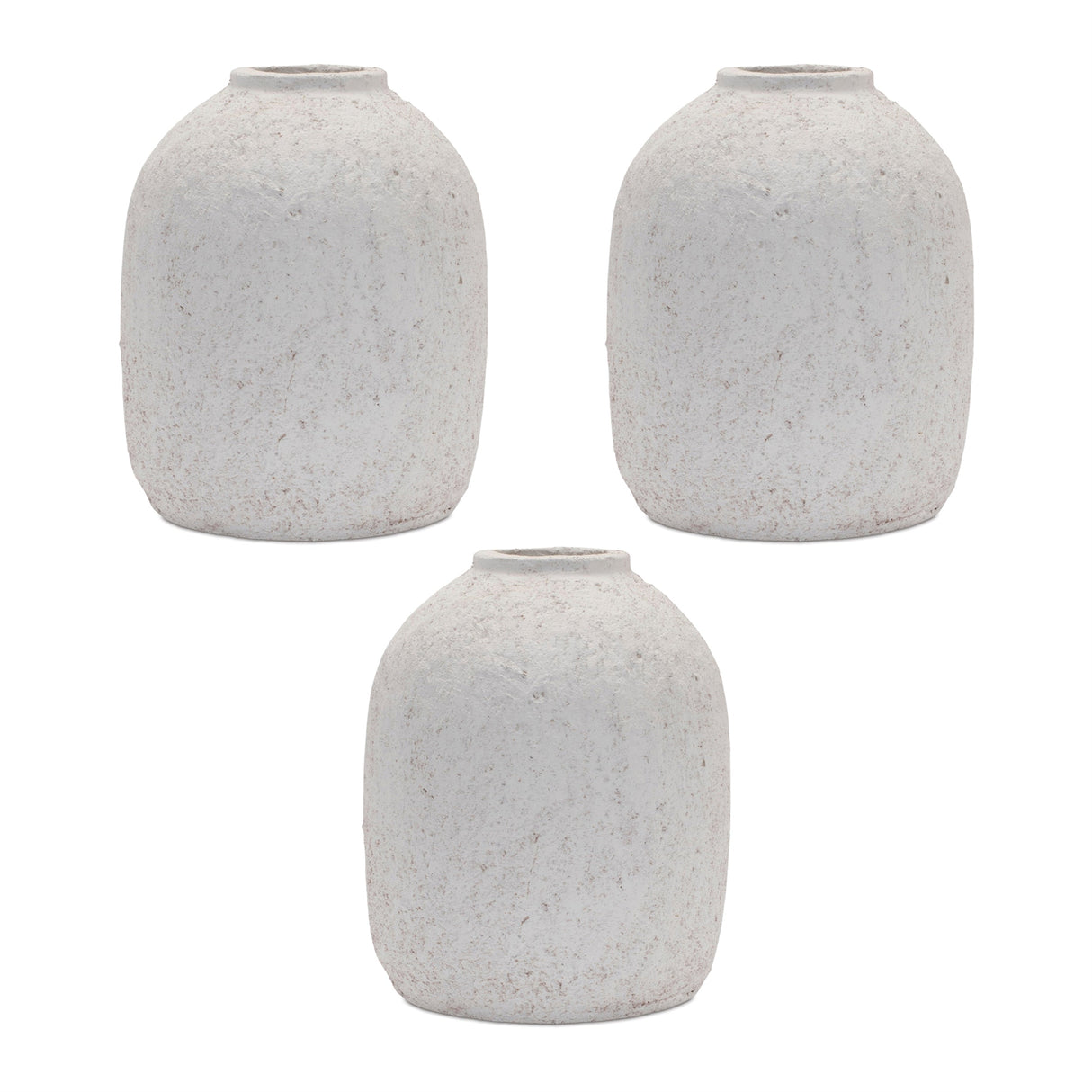 Distressed terra cotta bud vase (set of 3)