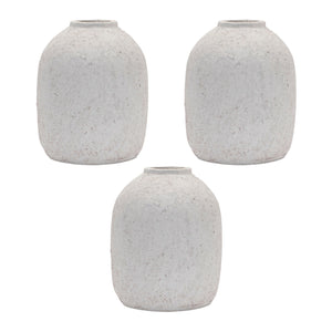 Distressed terra cotta bud vase (set of 3)