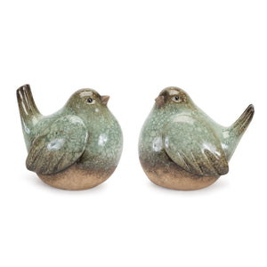 Ceramic-bird-figurines-with-unglazed-accents-(set-of-4)-Figurines