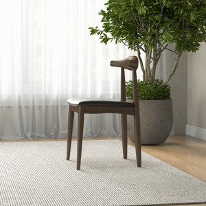 Destiny - Dining Chairs (Set of 2) - Black / Dark Brown