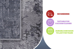 Marfi - 6' X 9' Abstract Area Rug - Light Gray