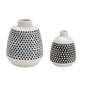 Bubbled-Ceramic-Bud-Vase-(Set-of-2)-Vases