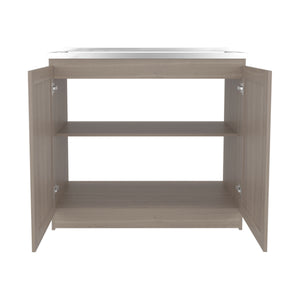 Utility Sink Cabinet 36" H, 2 Doors, 2 Shelves