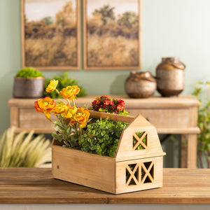Wood Barn Caddy Tray 15"L