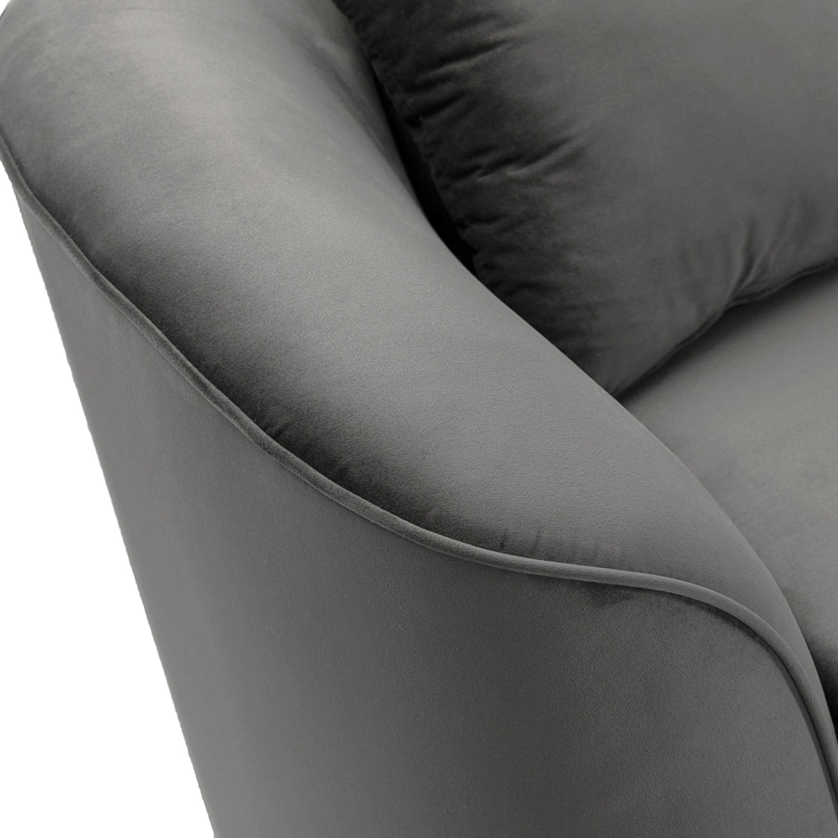 87" Curved Contemporary Sofa in Gray