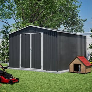 10x10 FT Large Outdoor Metal Storage Shed